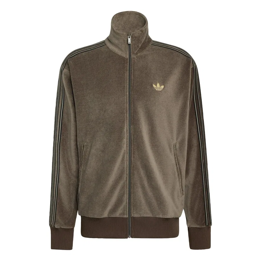 Флисовая куртка ADIDAS ORIGINALS 'Firebird' коричневого цвета