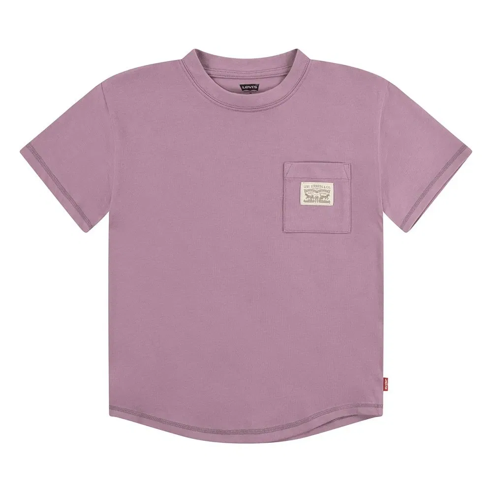 Детская футболка с коротким рукавом Curved Hem Pocket Levi's, Purple