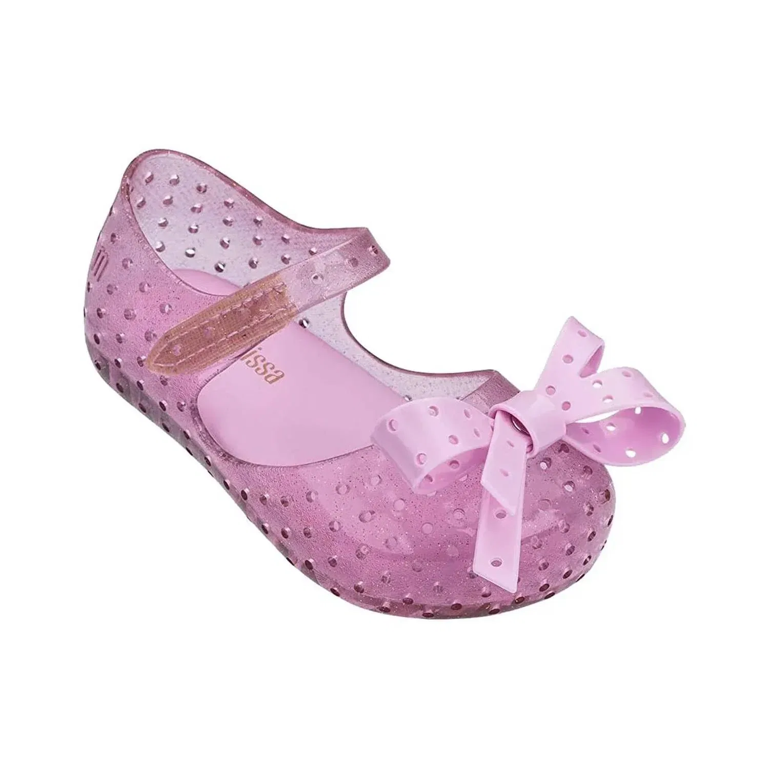 Детские сандалии с круглым носом Furadinha Xi Mini Melissa, Pink Twinkle