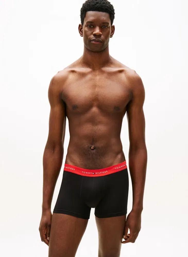 Трусы-боксеры эластичный пояс, комплект из 7 штук, 7-Pack Signature Repeat Logo Waistband Tommy Hilfiger, черный — фото 2