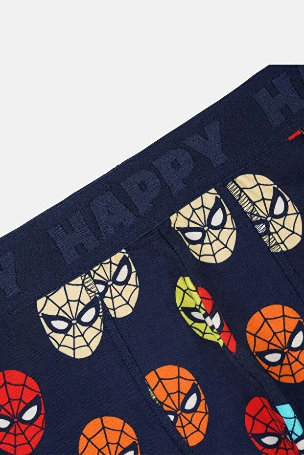 Детские боксеры для мальчиков с принтом Spider-Man Happy Socks, Multicolored — фото 2