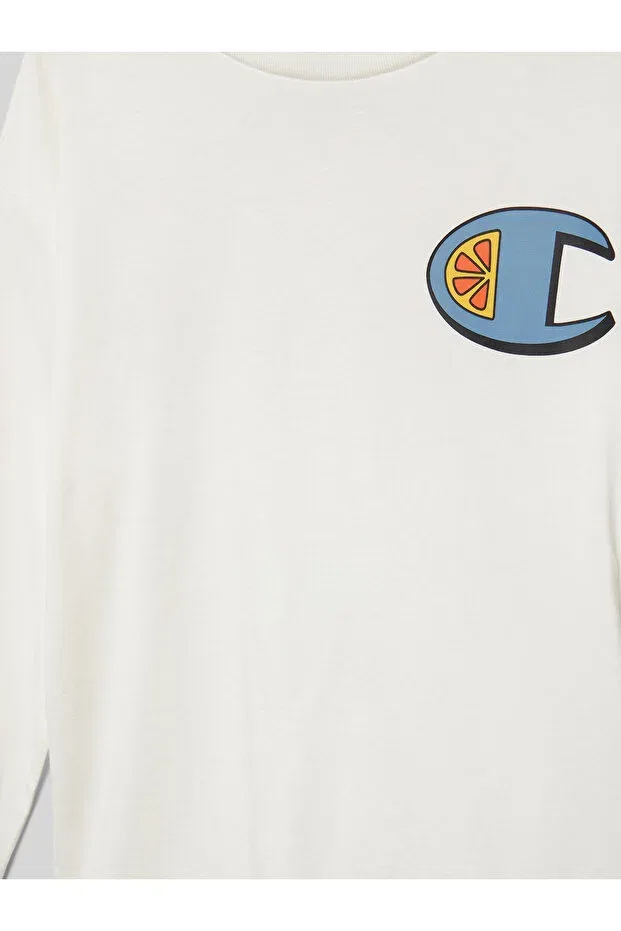 Детские свитшот для девочек хлопковый Champion, White — фото 3