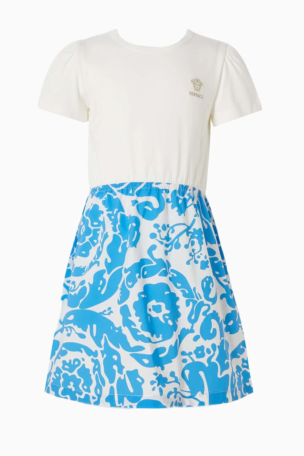 Платье с вышитым логотипом Barocco Versace
