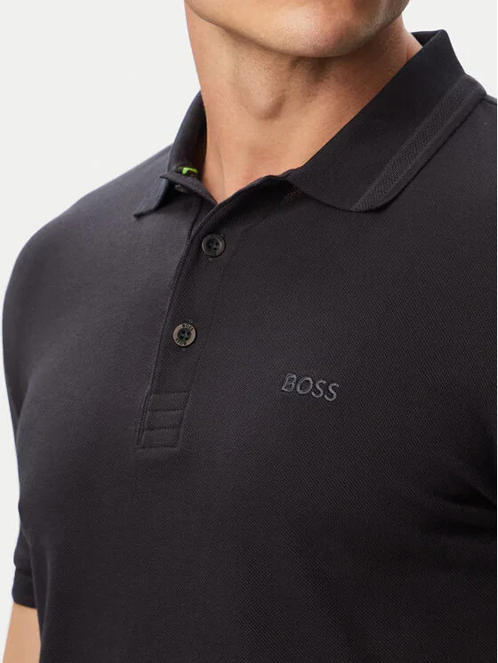 Поло regular fit Paddy Boss, темно-синий — фото 4