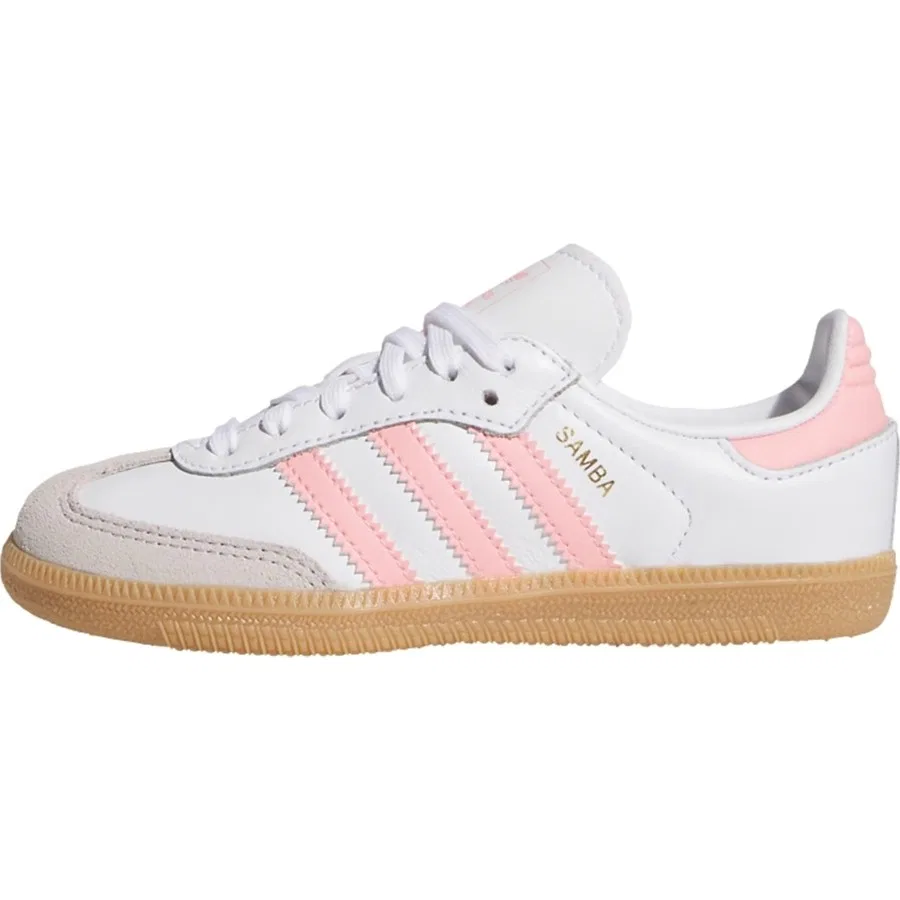 Кроссовки с дерматиновым верхом adidas Originals Samba Og, Бело-розовый — фото 3