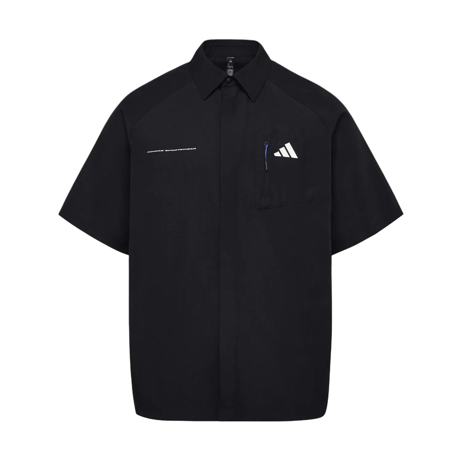Рубашка мужская с воротником, модель Moderate, Adidas, Black