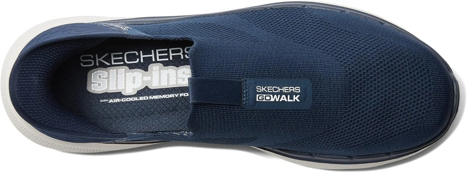 Слипоны Skechers Slip-ins: GO Walk 6 Easy On Slip-on Walking Trainers, синий — фото 3