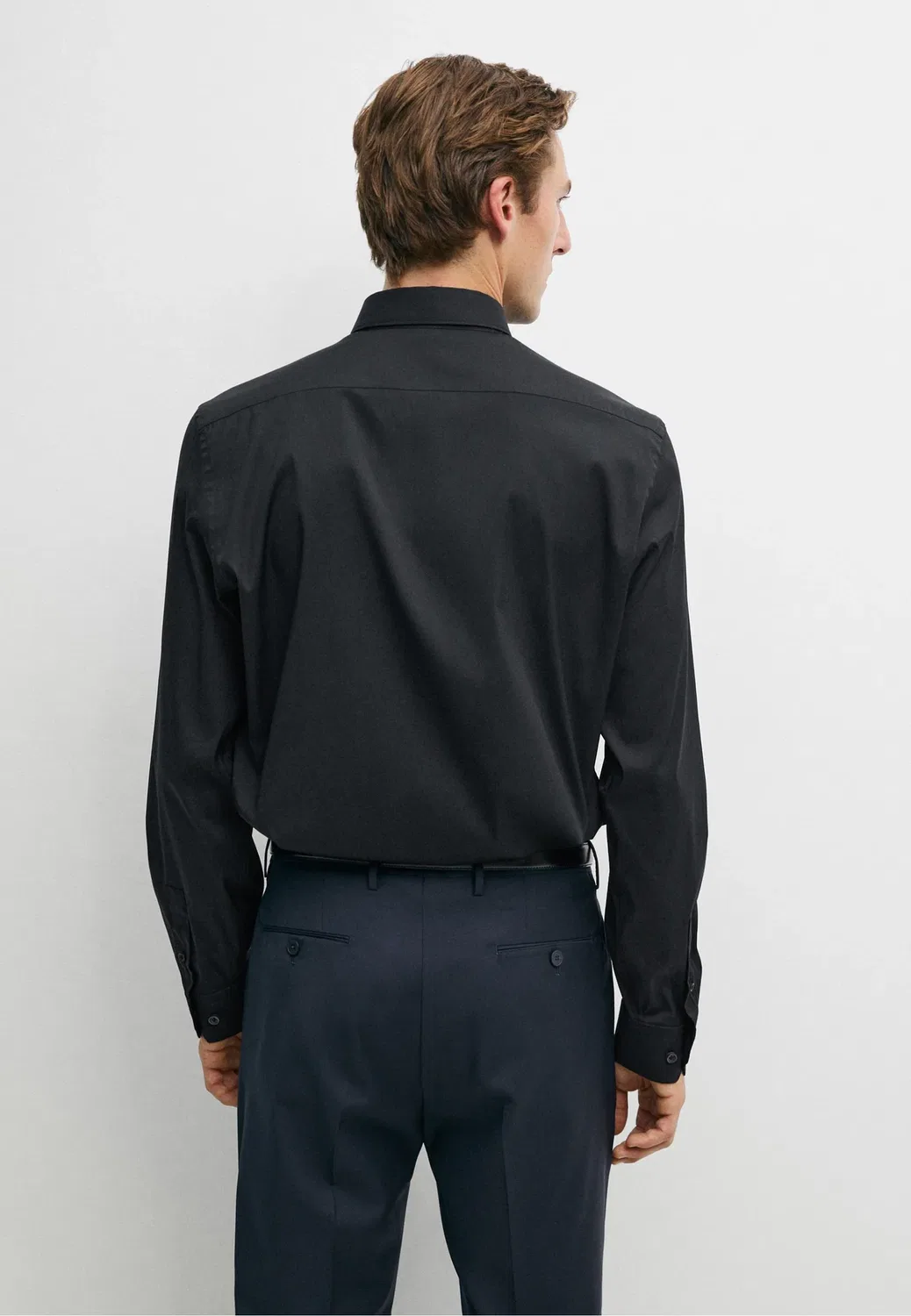 Классическая рубашка Massimo Dutti, Black — фото 3