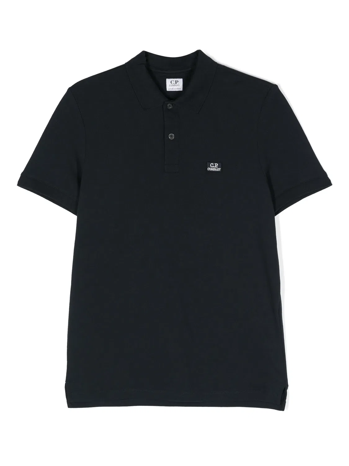 Поло с логотипом на груди C.P. Company, темно-синий