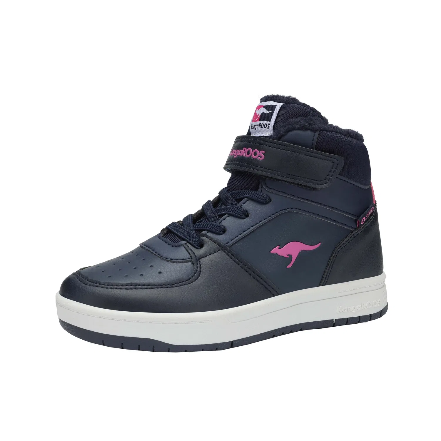 Детские кроссовки с водозащитой KangaROOS K-CP Bound Mid EV, Dark Navy/Daisy Pink
