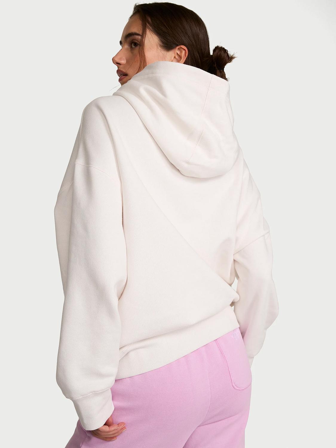 Худи с капюшоном Victoria's Secret Angel Essentials Iconic Fleece Relaxed, белый — фото 2