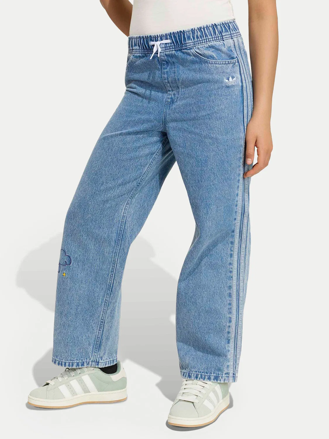 Джинсы стандартного кроя для девочки Care Bears Loose Denim Pants Adidas, синий