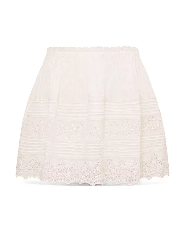 Детская юбка для девочек с фактурой Sani Tween LoveShackFancy, Optic White