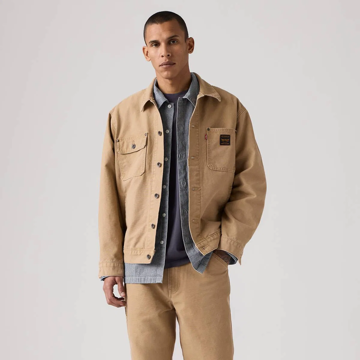 Холщовая куртка дальнобойщика «Восход солнца» Levi's, Tiger'S Eye - Brown — фото 3