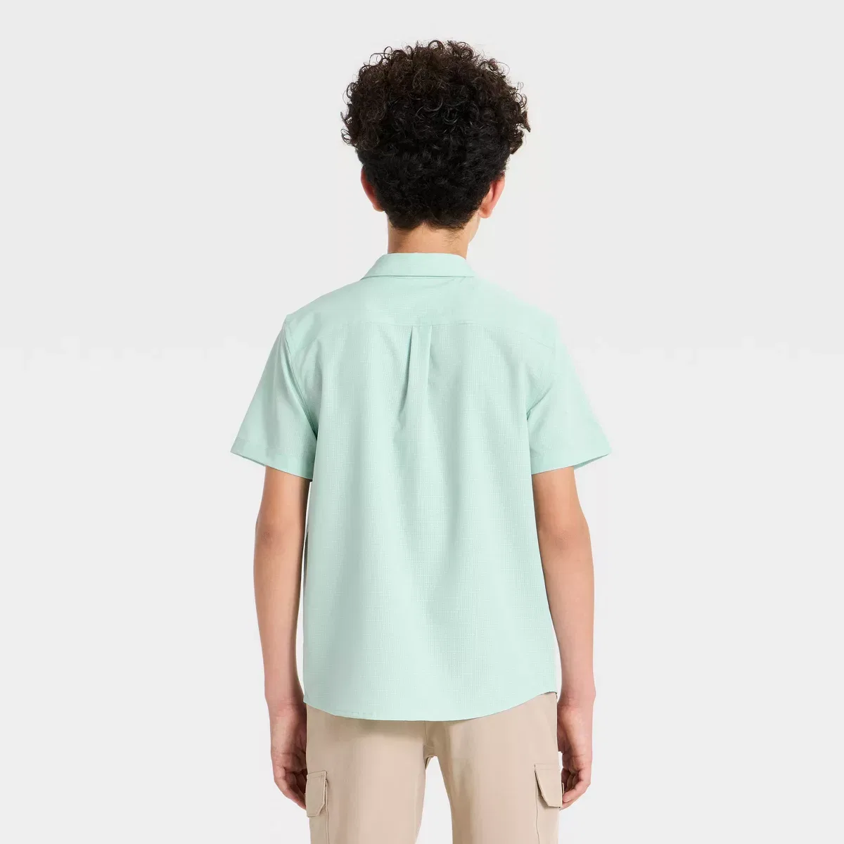 Детская рубашка-поло из поплина с коротким рукавом KIDS PERFORMANCE, Light Teal Green — фото 2