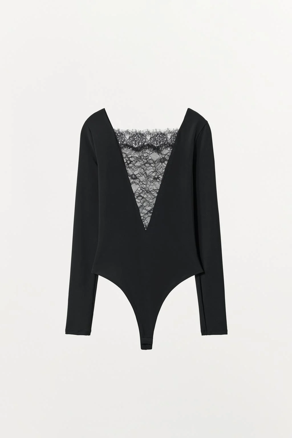 Боди Zara Combinado Encaje, черный — фото 4