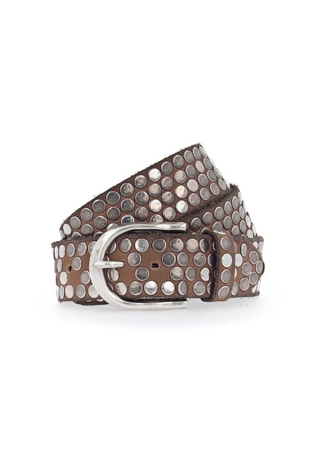 

Ремень из кожи с заклепками B.Belt, коричневый