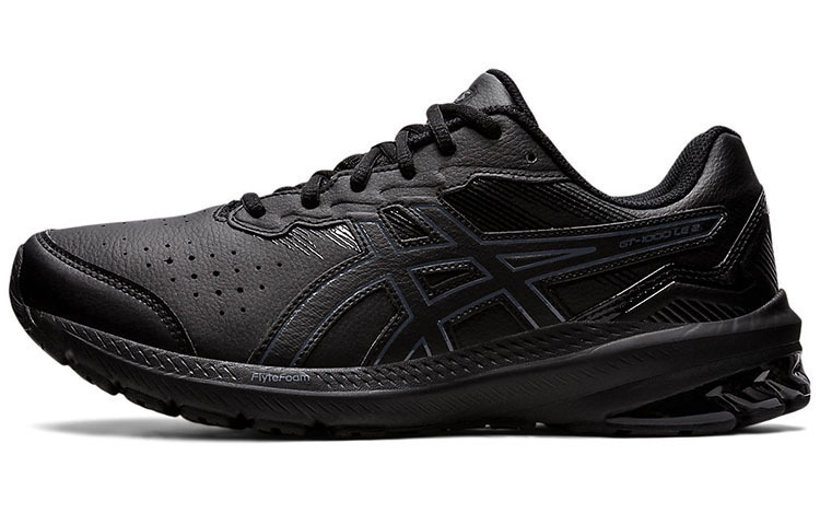 

Asics Мужские низкие тренировочные кроссовки GT 1000 из кожи 2, износостойкие, для спринта и бега, черный, ширина 2E