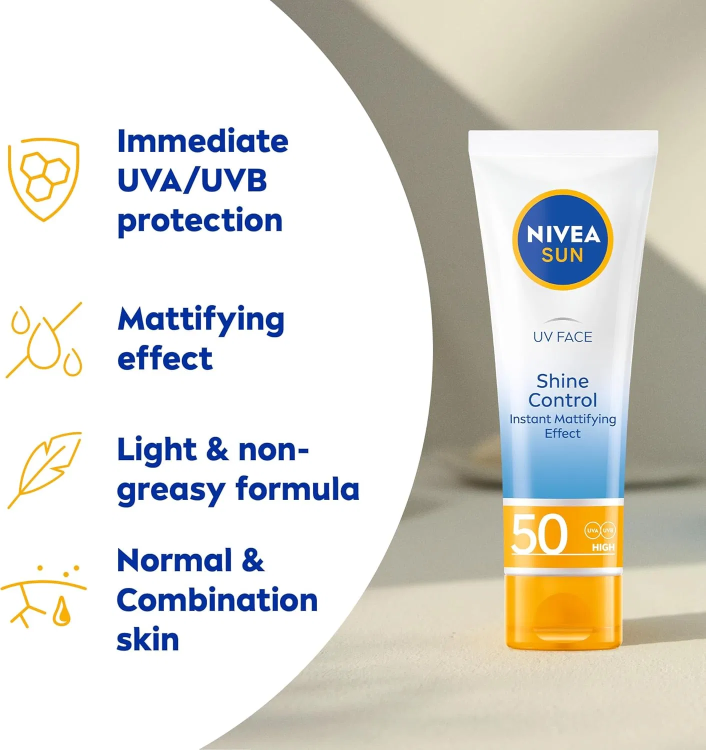 Солнцезащитный крем для лица Nivea UV Face Q10 Shine Control SPF 50 50 мл — фото 2