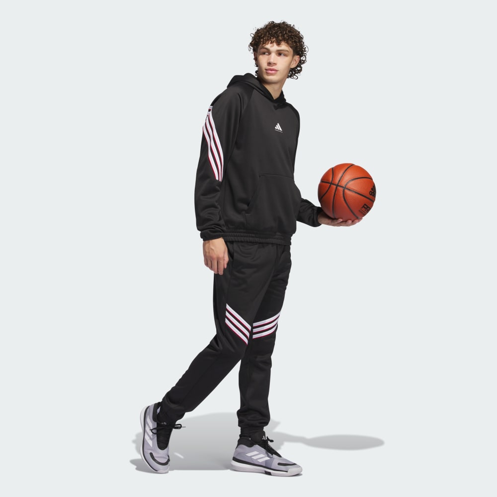 Спортивное худи Adidas Select Foundation Fleece Hoodie, черный/белый — фото 3