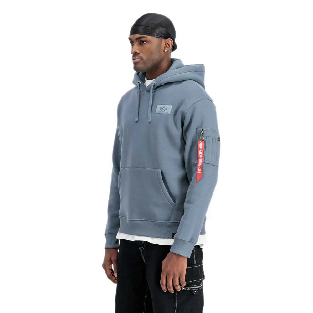 

Худи Alpha Industries Back Print, синий