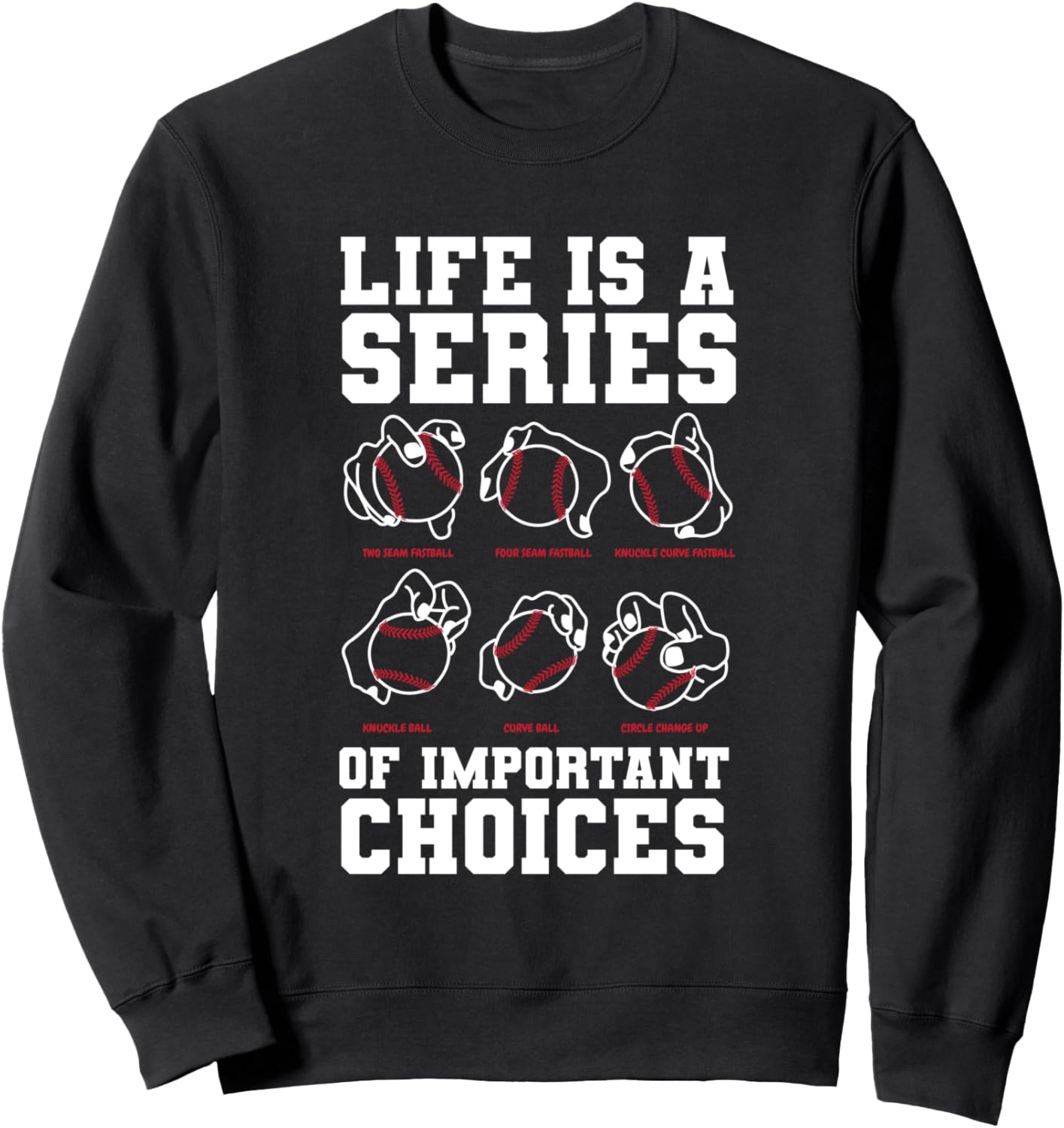 

Жизнь - это череда важных выборов. Подарок для бейсболиста. Толстовка Baseball Unique Gifts, черный