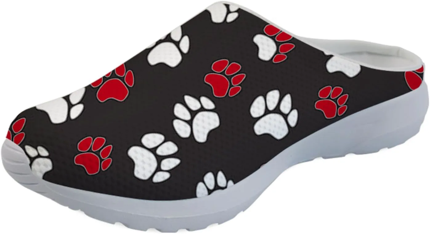 

Forchrinse Черные кроссовки с сеткой в стиле мюли для женщин и мужские садовые сабо, прогулочные кроссовки для повседневной работы и тренировок, белый