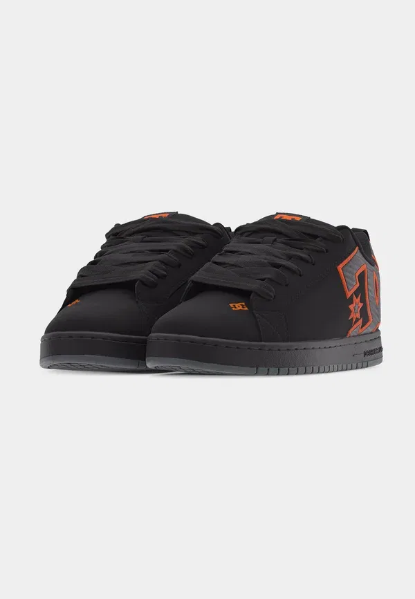Кроссовки скейтбордические Court Graffik Dc Shoes, черный/оранжевый — фото 3