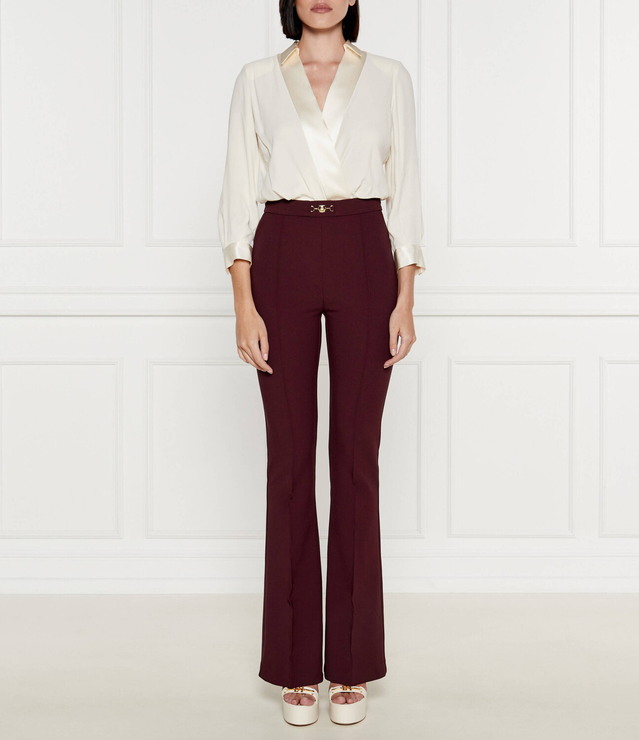 

Комбинезон Elisabetta Franchi Slim Fit, бордо
