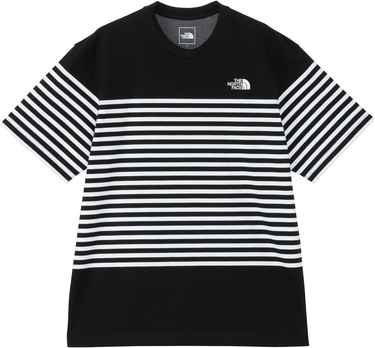 

Мужская футболка с коротким рукавом и полосками THE NORTH FACE, черный