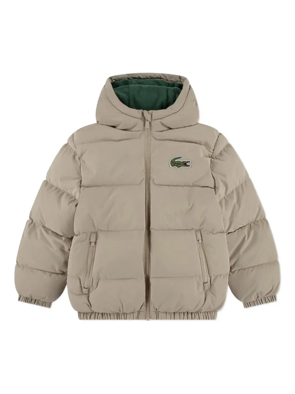 Стеганая куртка с капюшоном Lacoste Kids, нейтральный