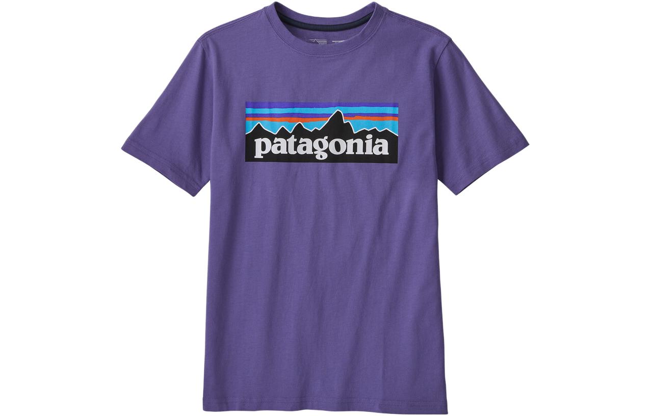 Органический сертифицированный футболка Kids' Patagonia, фиолетовый
