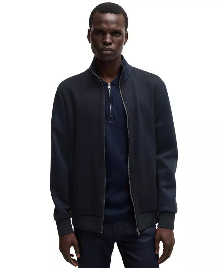 

Мужская молния-худи классического кроя Hugo Boss, синий