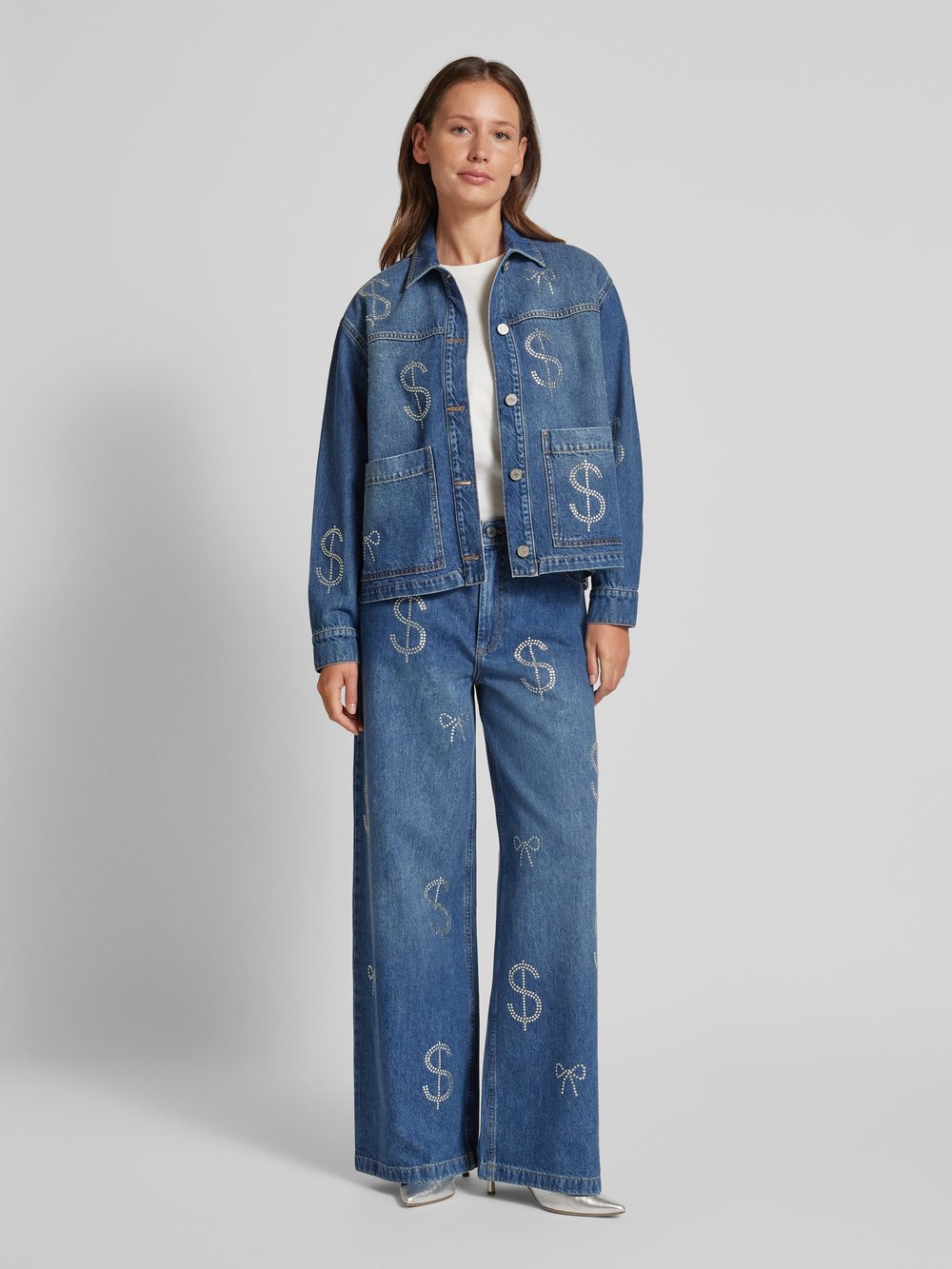 

Джинсовая куртка со стразами Stella Nova, синий