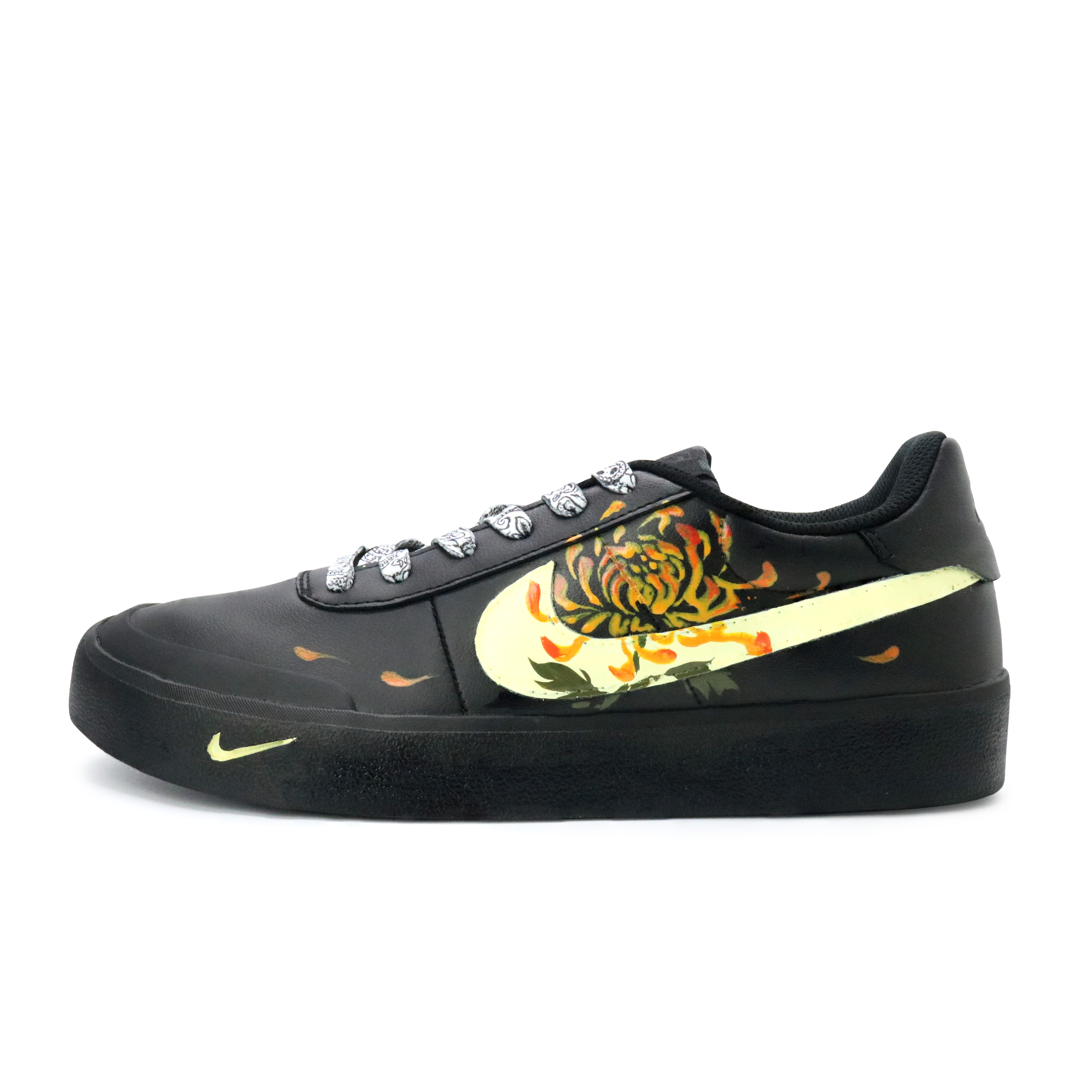 

Nike Кроссовки Court Shot Four Gentlemen Chrysanthemum, износостойкие, низкие, для скейтбординга, мужские, черные, коричневые, желтые, базовые