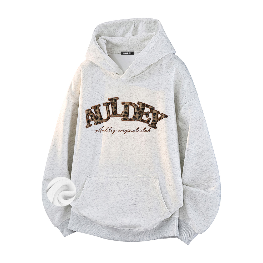 

Толстовка Unisex Hooded Moderate Regular AULDEY, белый heather серый (thickened and fleece-lined)