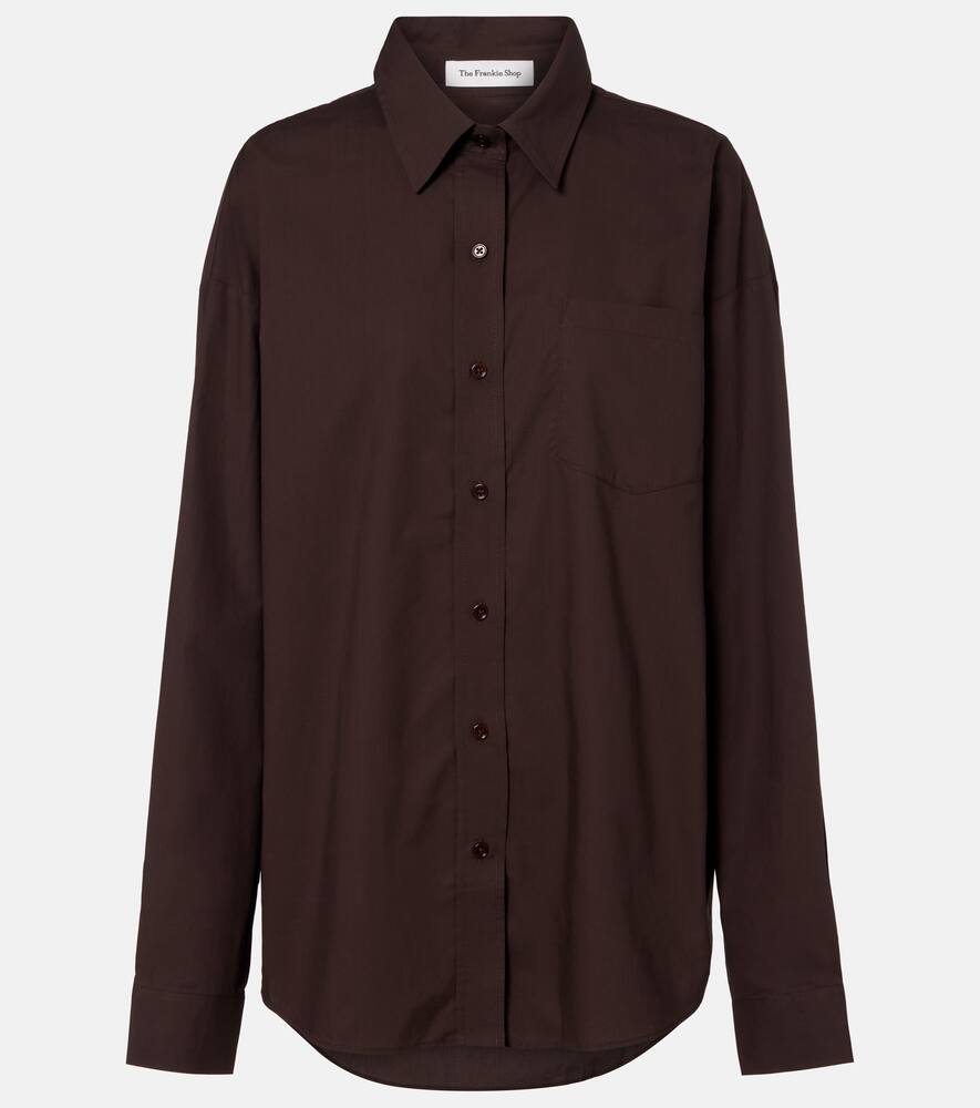 

Оверсайз хлопковая рубашка Ornella The Frankie Shop, Brown