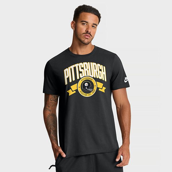 

Мужская черная футболка Pittsburgh Steelers Rewind Nike