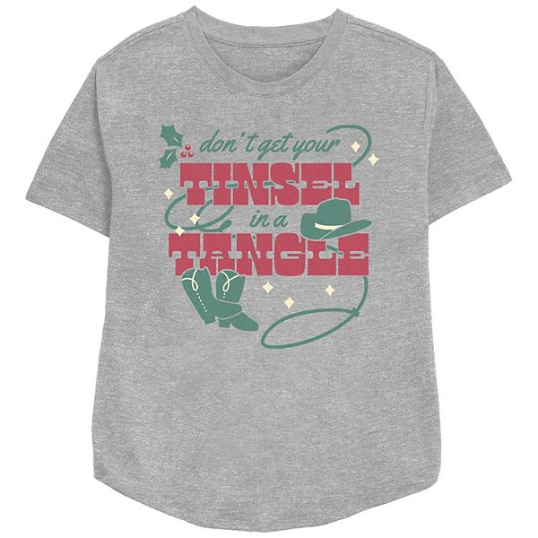 

Женская футболка с принтом Don't Get Your Tinsel in a Tangle, свободный крой Unbranded, Бежевый, Женская футболка с принтом Don't Get Your Tinsel in a Tangle, свободный крой Unbranded