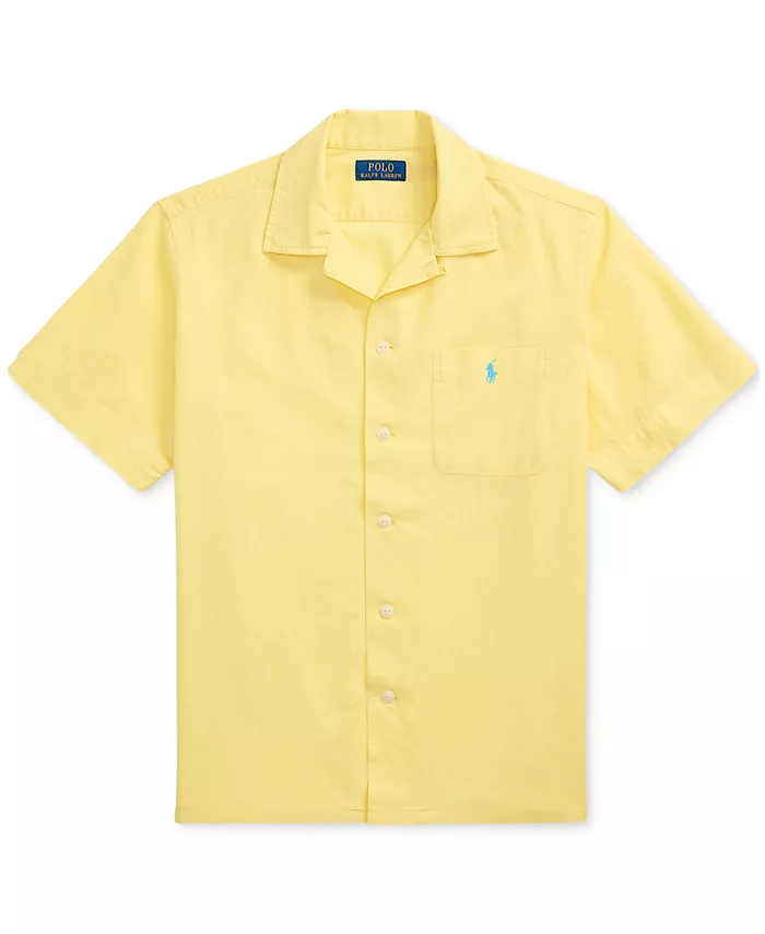 

Мужская классическая рубашка-кемпер из льна и хлопка Polo Ralph Lauren, золотой