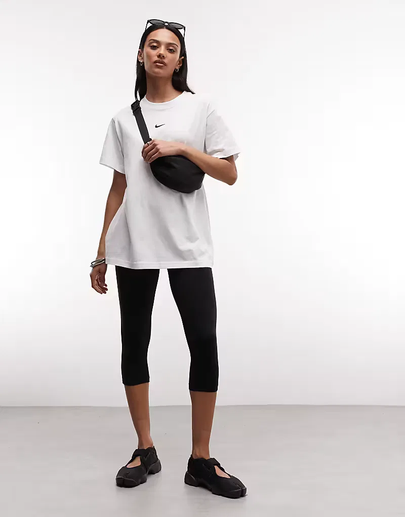 Классическая футболка Nike оверсайз, белый — фото 2