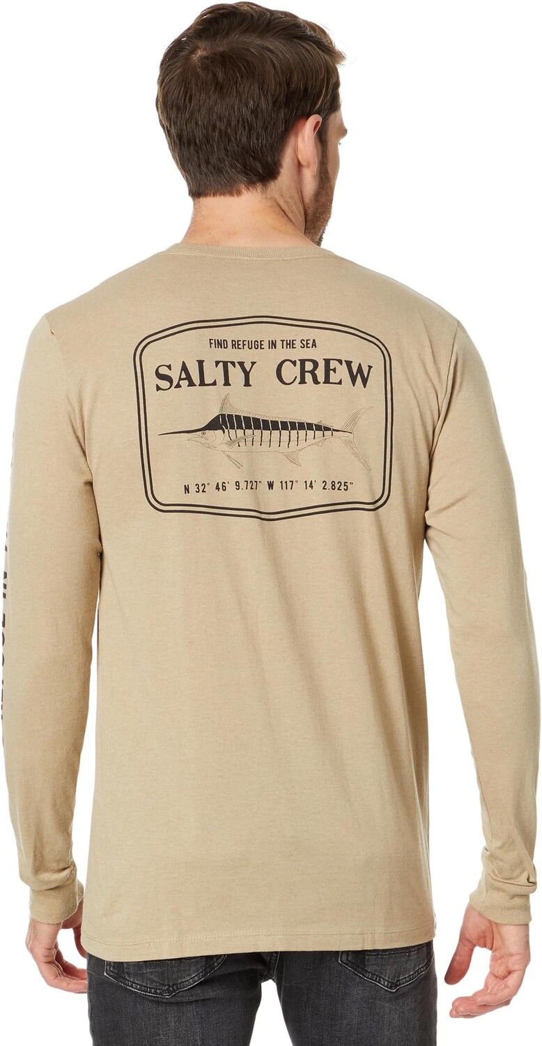 

Футболка Salty Crew Stealth Long Sleeve Tee, цвет Khaki Heather