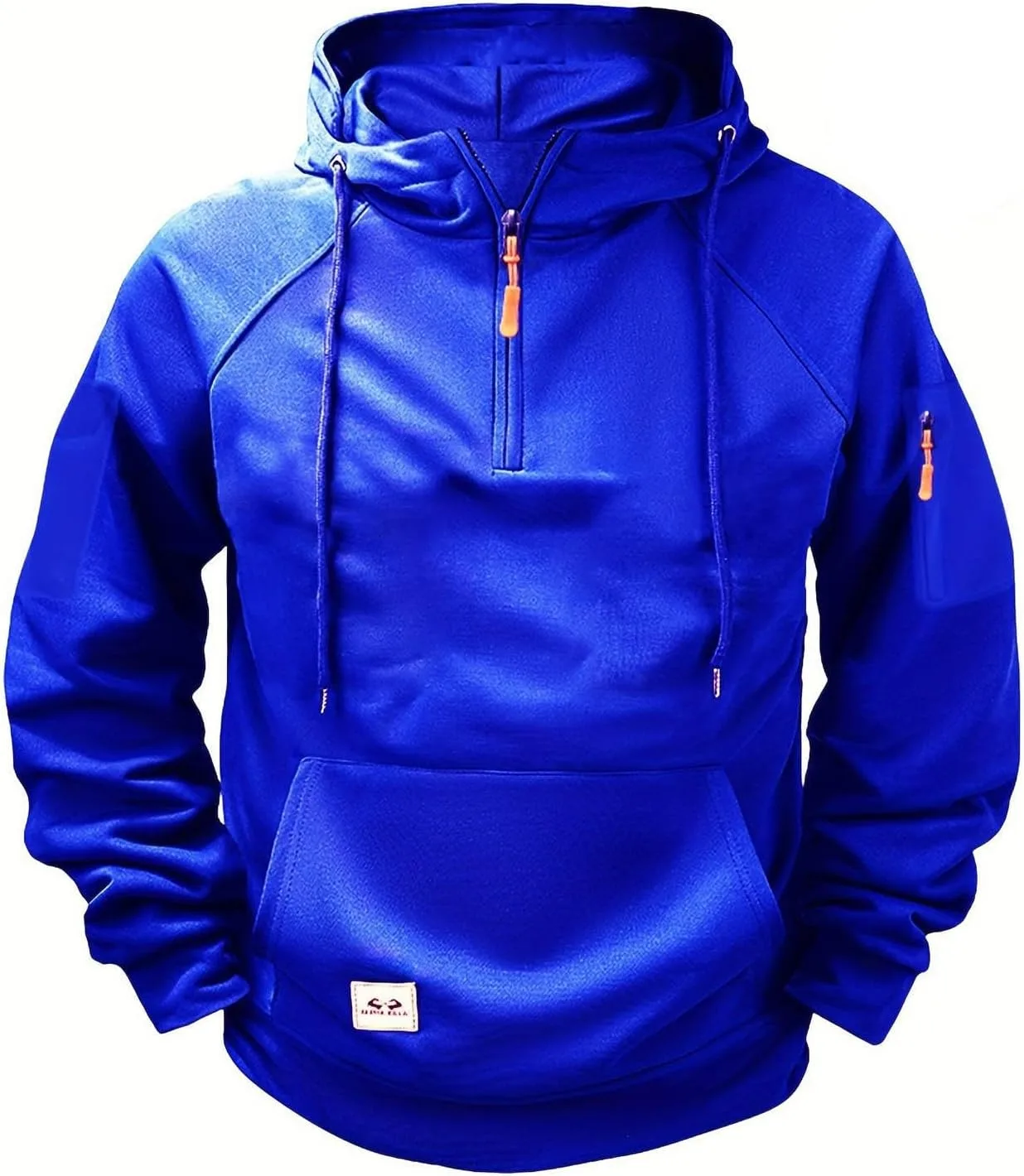 

Толстовка с капюшоном Quarter Zip, тактильная, оверсайз, с карманами на молнии OTSANT