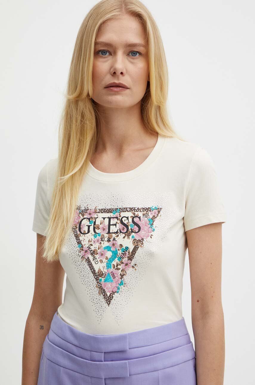 

Футболка Guess CHERRY FLOWER, бежевый