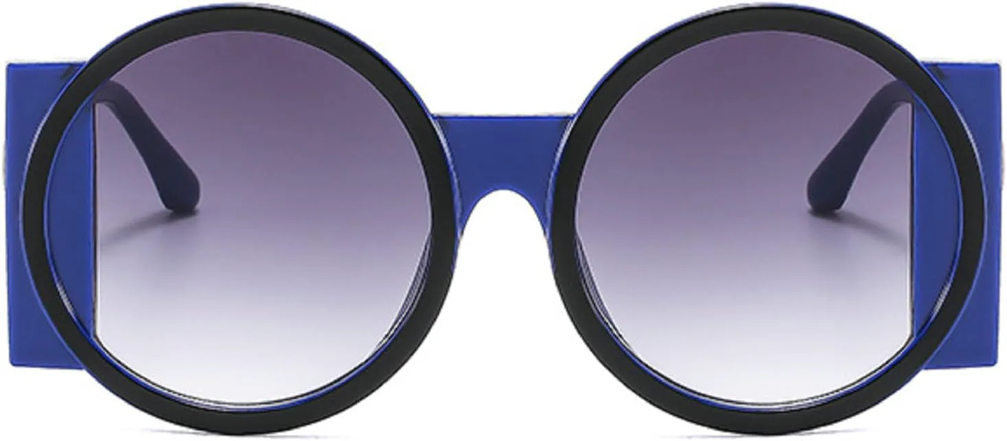 

Женские круглые двухцветные солнцезащитные очки, модный тренд, панк-стиль, очки для путешествий, уличной фотографии, отдыха, вечеринки, пляжа, N45 mincl, Blue