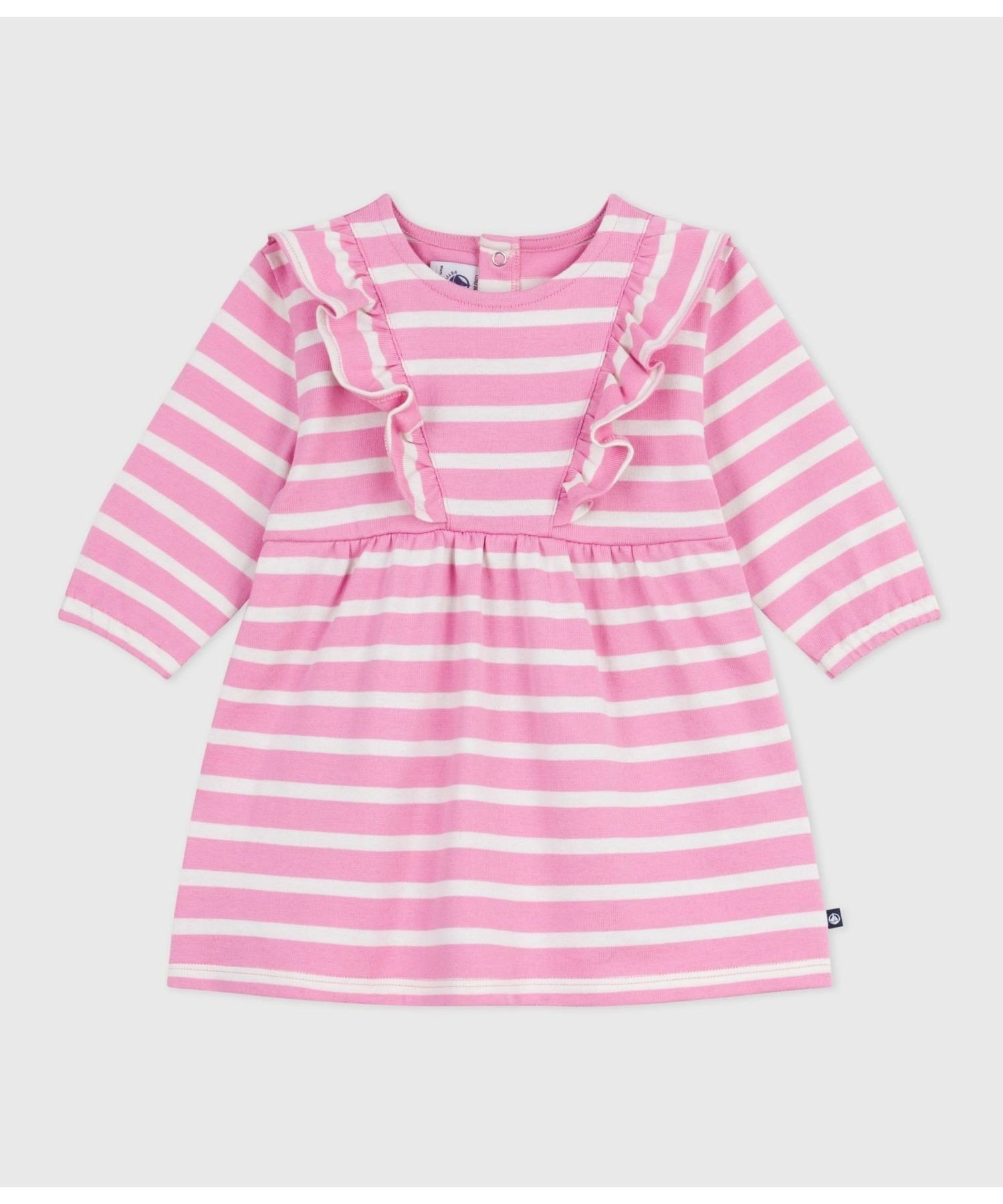 Платье один кусочек Petit Bateau, Pink/Off-white — фото 4