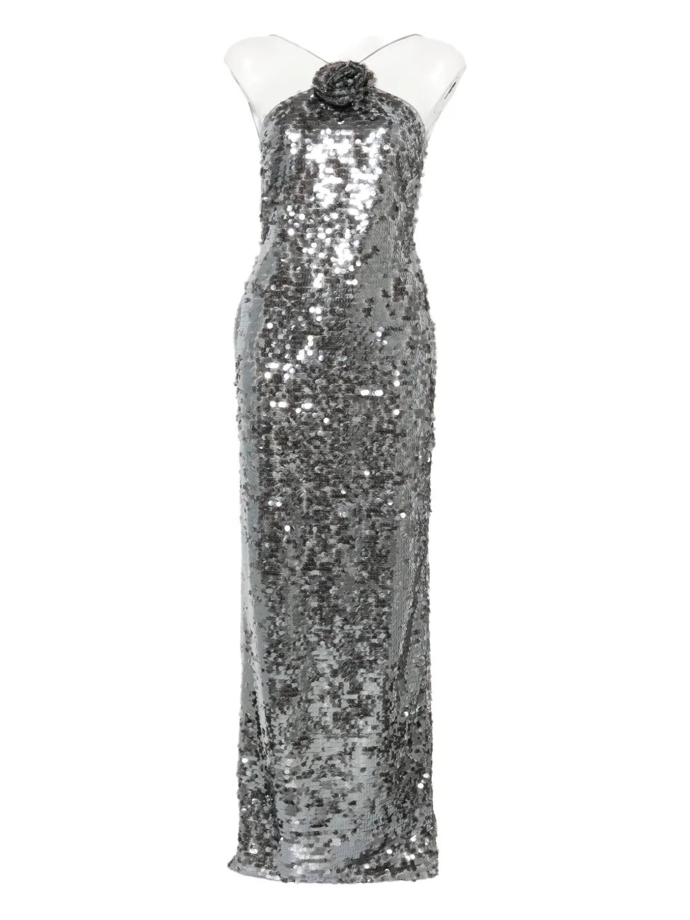 

Макси-платье, украшенное пайетками Magda Butrym, серый