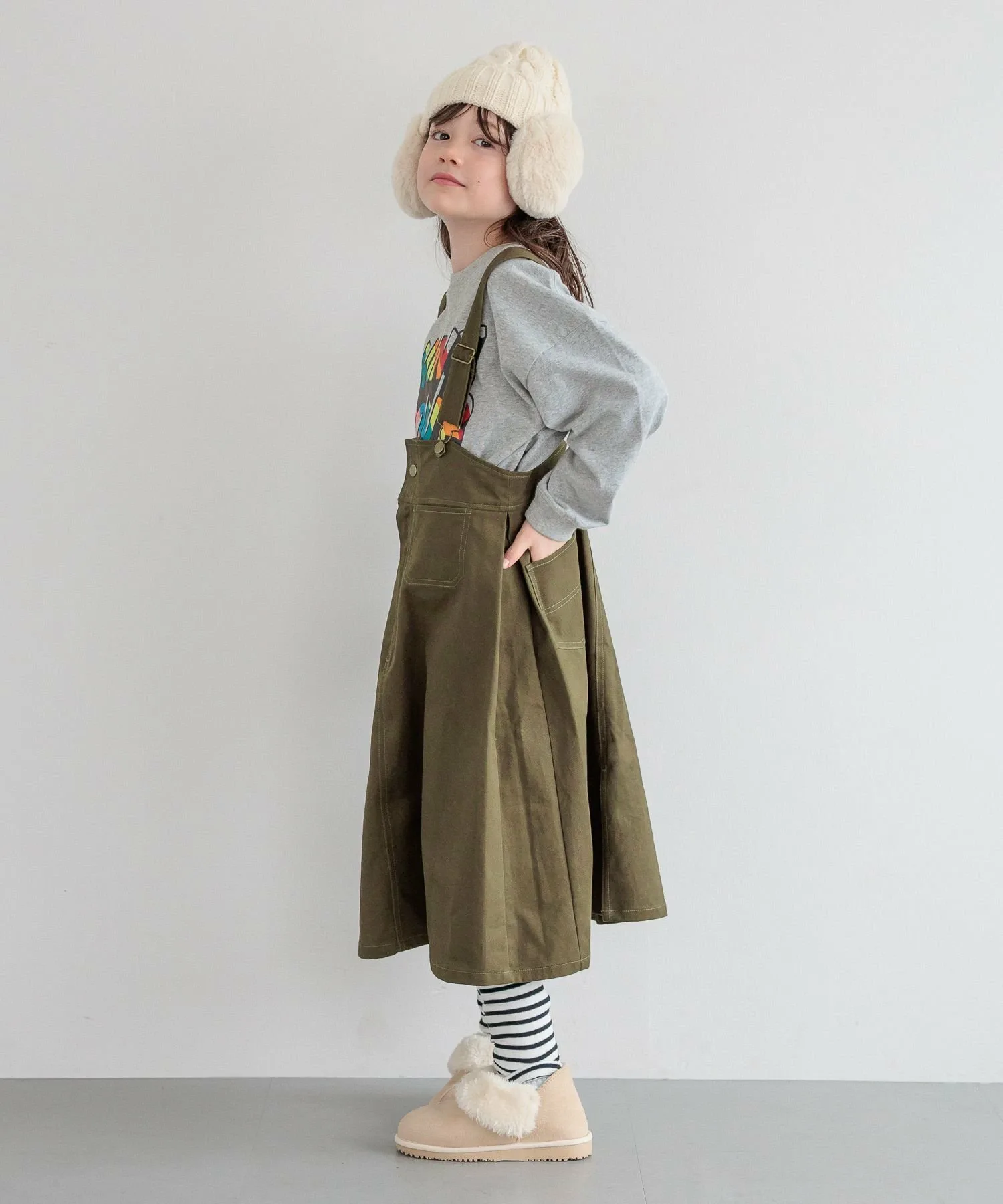 Рабочее платье из саржи Детское Bayflow, Khaki 78