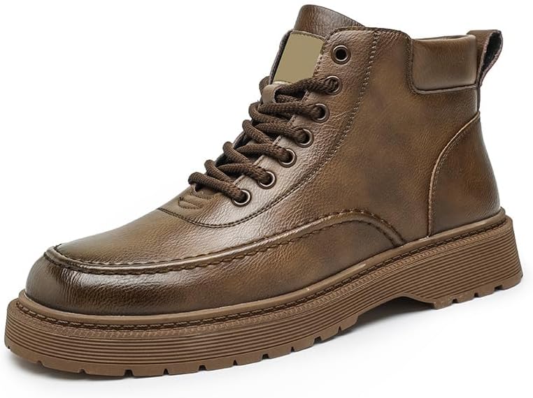 

Мужские ботинки Sfwarmart зимние высокие кожаные ботинки модные ботильоны деловые и повседневные кроссовки новые, коричневый