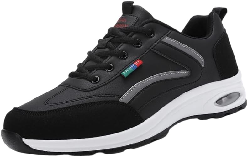 

Мужские спортивные кроссовки Fusecottc большого размера - модные повседневные дышащие и удобные с шнуровкой, для ежедневной носки, черный